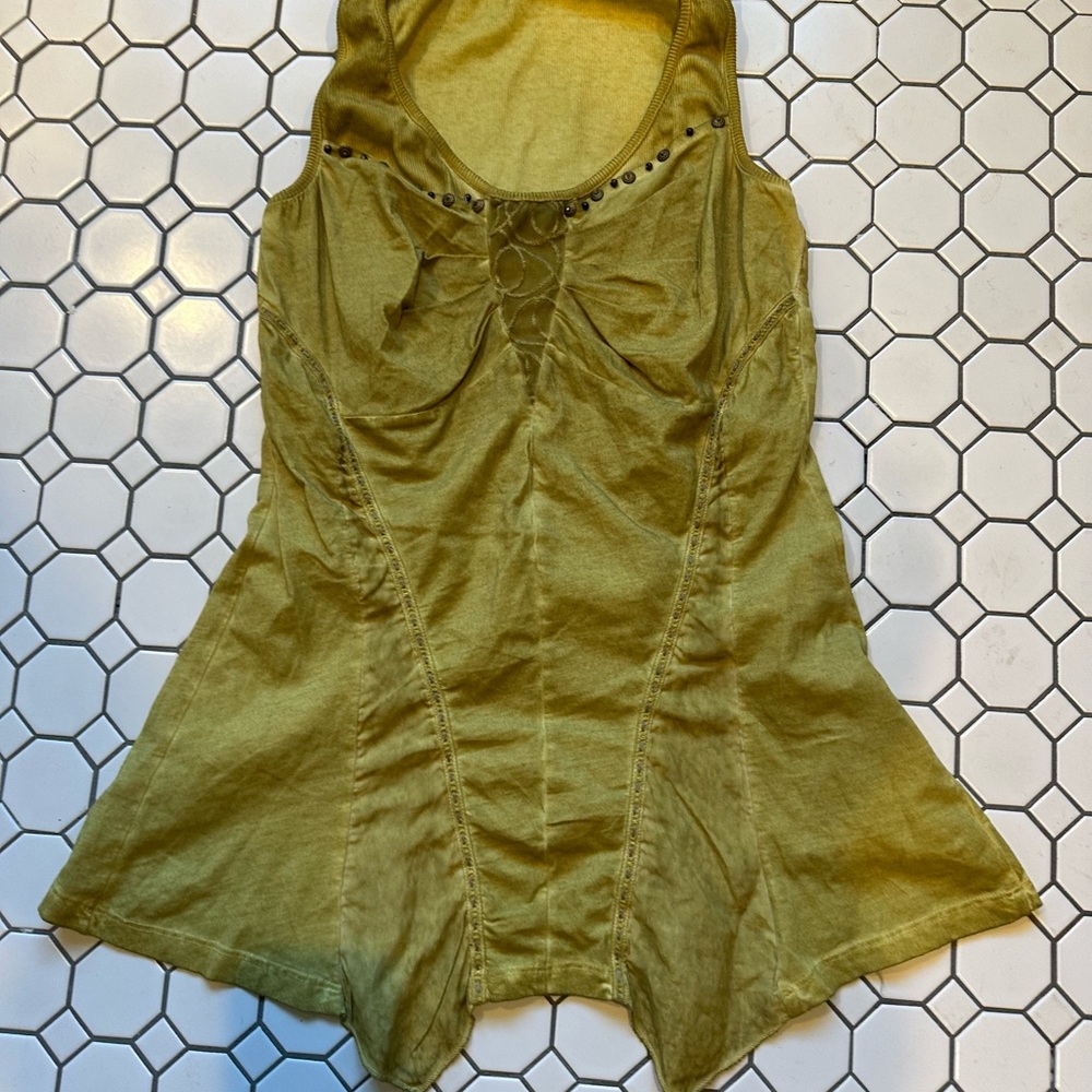 Olive Green Sleeveless Top